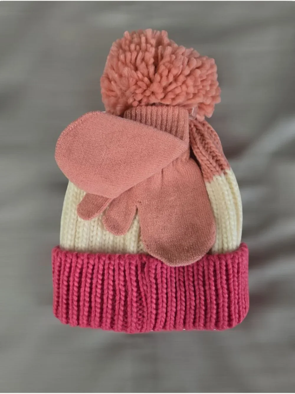 Swiss Tech Toddler Knit Beanie and Mitten Set / One Size / 24 Months and Up